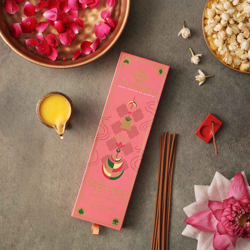 Pujashree Bambooless Agarbatti Mishti Padma | 8 Inches