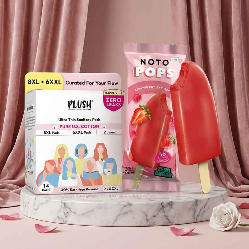 Plush & NOTO Periodcare Duo - Sanitary Pads + Berry Popsicle