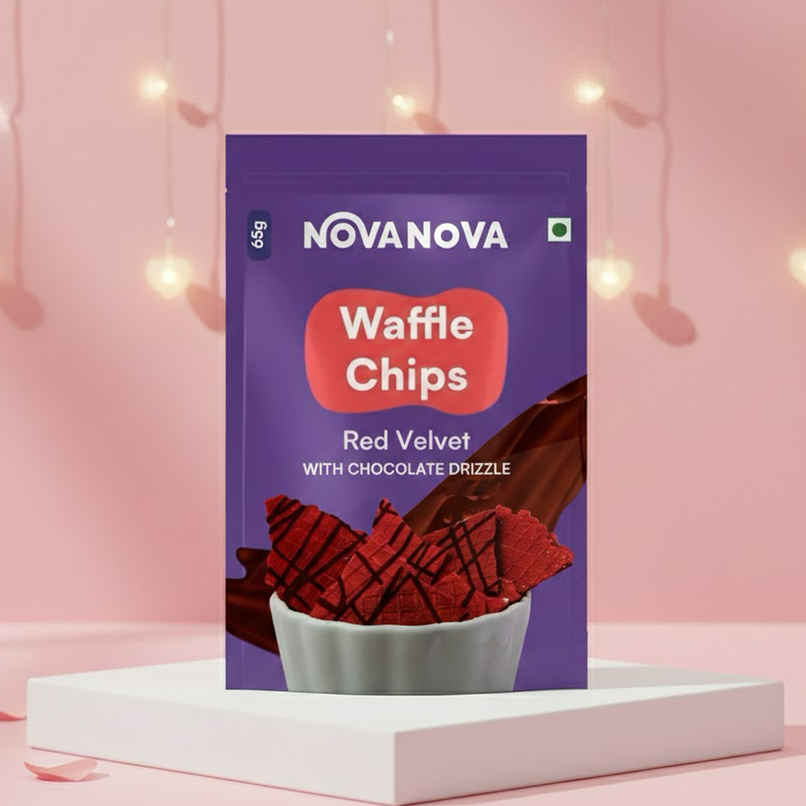 Nova Nova Waffle Chips- Red Velvet with Choco Drizzle