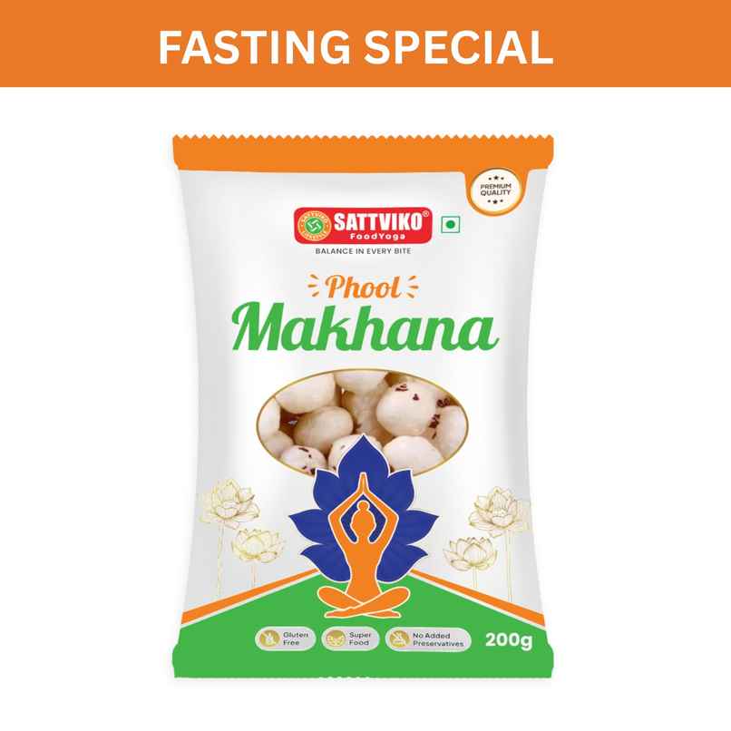 Sattviko Premium Raw Phool Makhana - Fasting Special