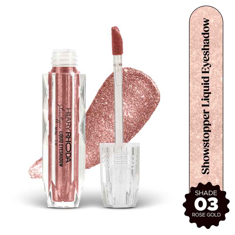 Hilary Rhoda Showstopper Liquid Eyeshadow | Gel-Based Formula | Rose Gold - Shade 03
