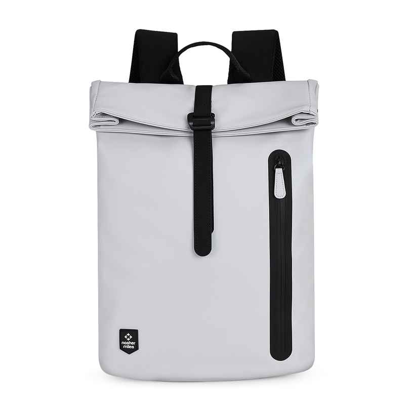 Nasher Miles Chelsea 28 L Top-open, Polyurethane Laptop Backpack for College and School- Grey
