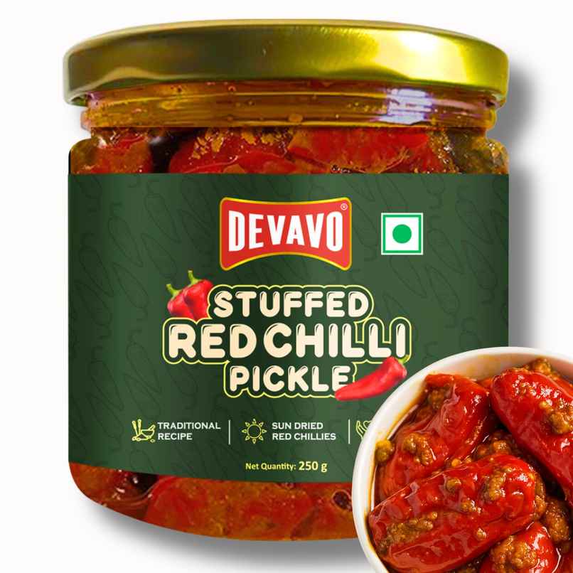 Devavo Stuffed Red Chilli Pickle