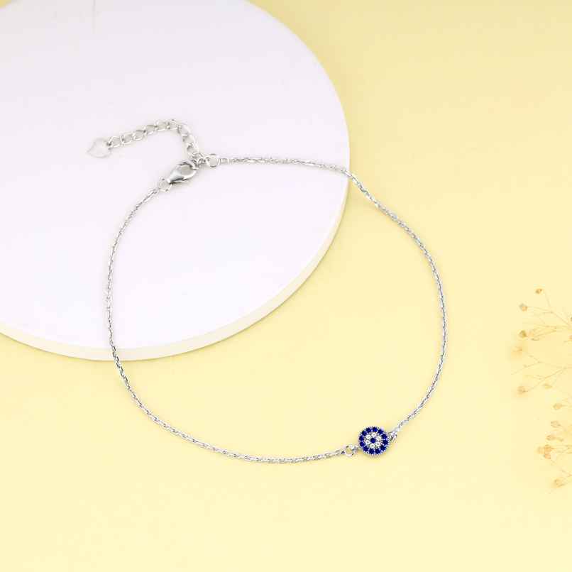 Giva Silver Protective Eye Anklet