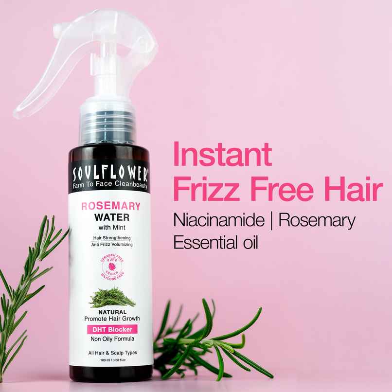 Soulflower Rosemary Water Hair Spray With Mint