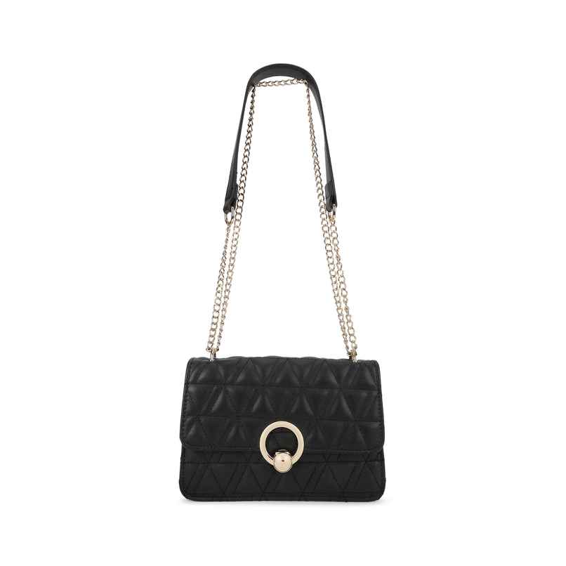 Fastrack Quilted Structured Sling Bag for Women | Black