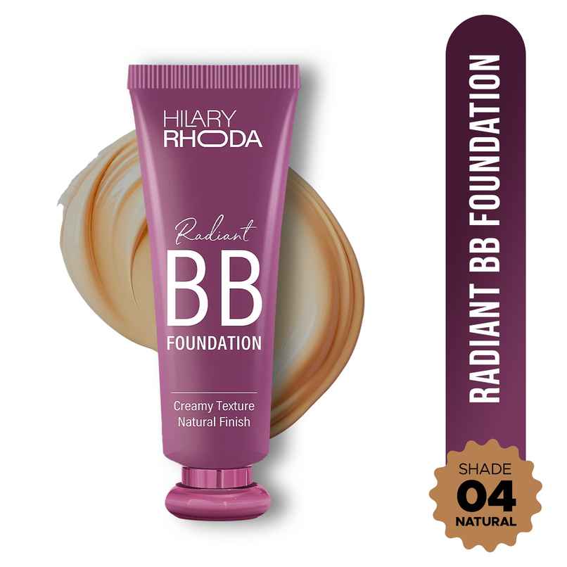 Hilary Rhoda Radiant BB Foundation | Ultra-Creamy & Lightweight Formula | Natural - Shade 04
