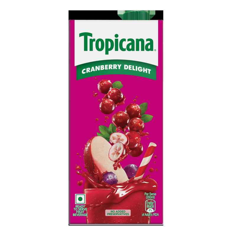 Tropicana Delight Cranberry Fruit Juice | Refreshing & Enjoyable