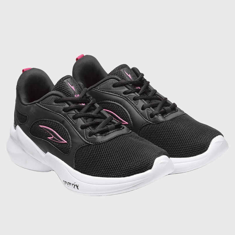 Asian Firefly-04 Women Black Rani Pink Sports Shoes (Size-6)