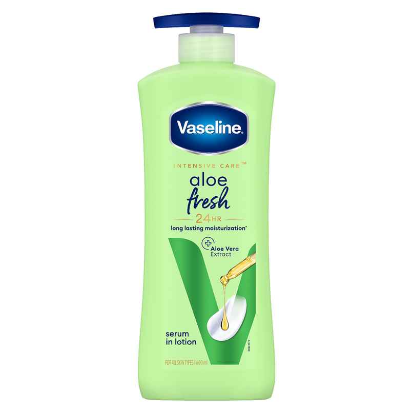 Vaseline Aloe Fresh Body Lotion,24 Hr Long Lasting Moisturisation With Aloe Vera Extract