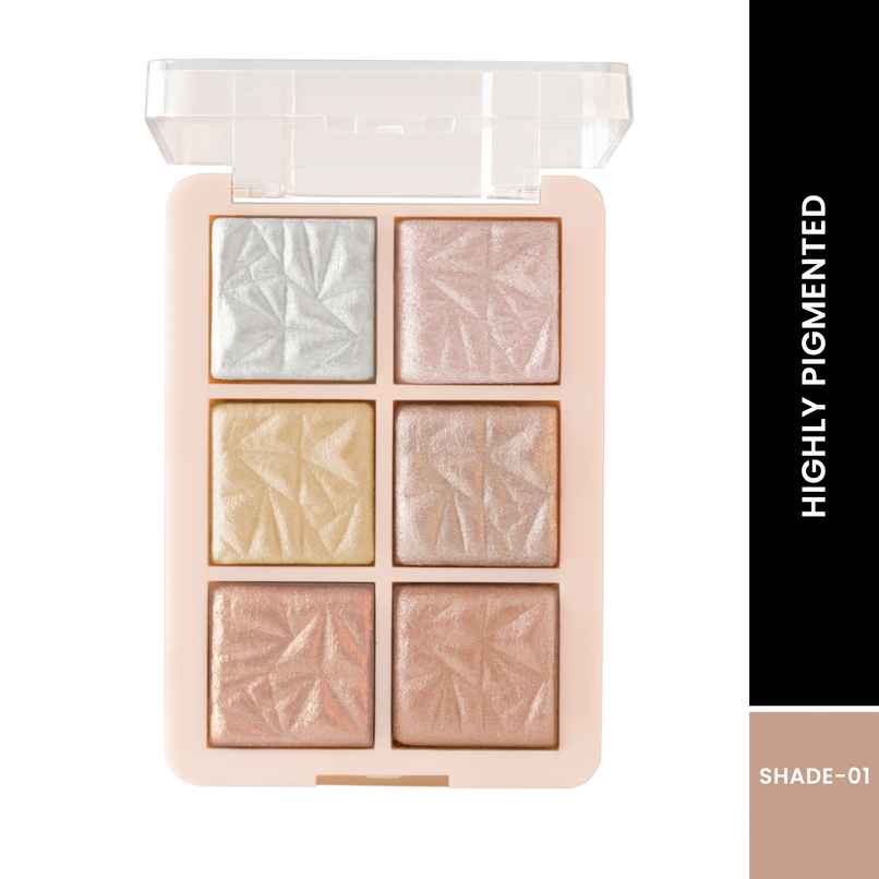 MARS Glowzilla 6 Colour Highlighter Palette (Shade-01)