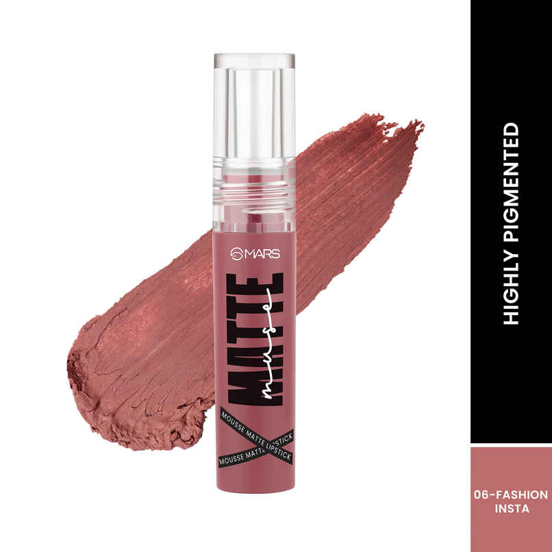 MARS Cosmetics Matte Muse Mousse Lipstick | 3ml | 06-FASHION INSTA | with Doe-Foot Applicator