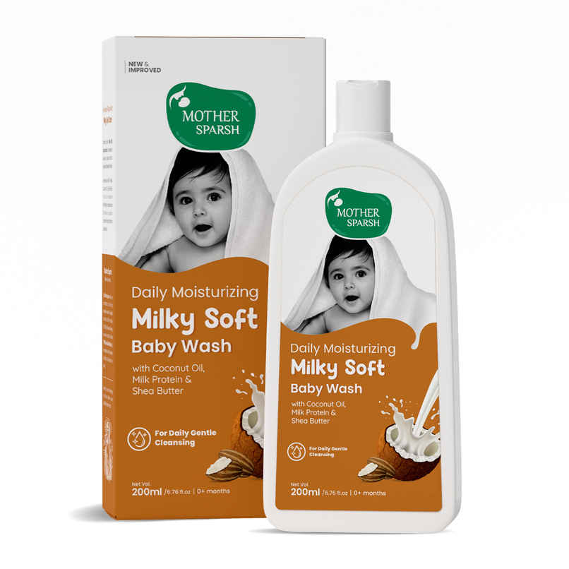 Mother Sparsh Milky Soft Baby Wash With Milk Protein & Coconut Oil