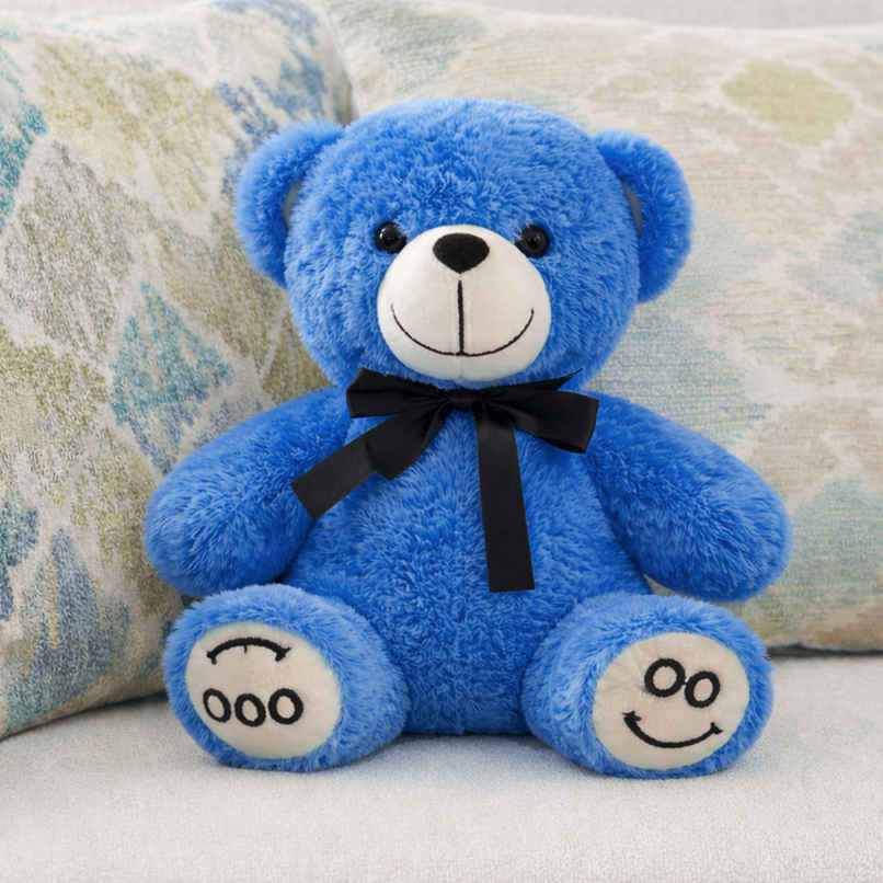 Kidology Cute Teddy Plush Stuffed Toy | Blue - 20 cm