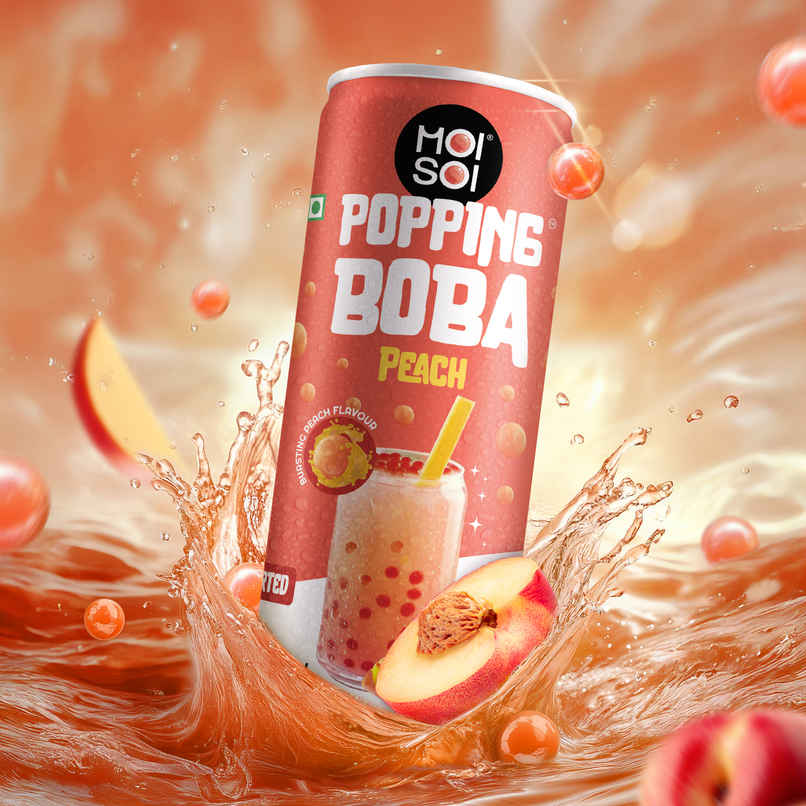 Moi Soi Popping Boba With Peach Fruit Drink