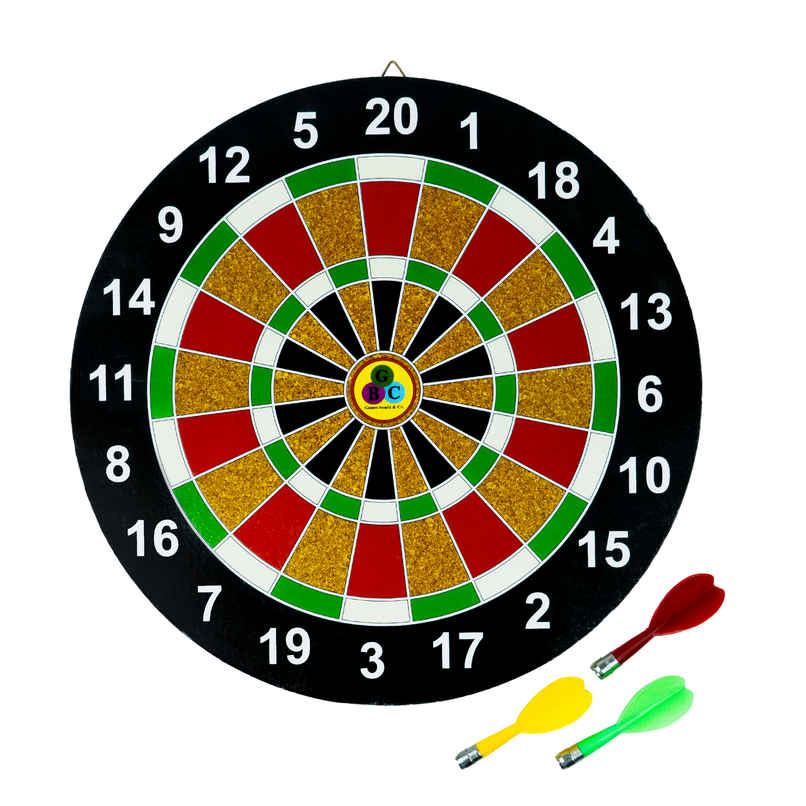 Zike Premium Wooden Dartboard Game Dart with 6 Magnetic Needle (14 inch)
