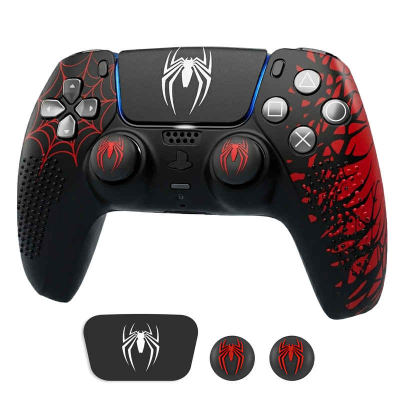 Sounce PS5 Silicone Controller Cover with Thumb Grips & Stickers | Spider-Man