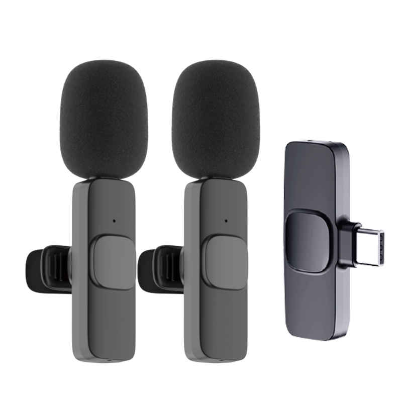 KMW 02 Dual Wireless Mic | Plug and Play | 20m Wireless Range | High Sensitivity | Wide Compatibility Sound | Smartphones, Laptops