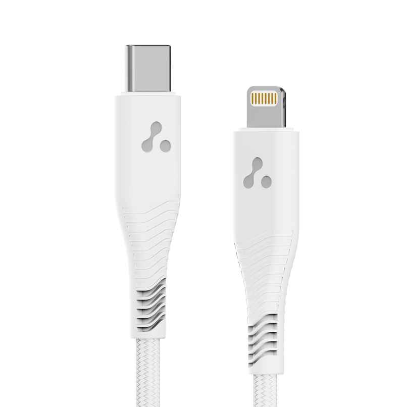 Ambrane Type-C to Lightning USB Cable | 1.25M | 22.5W Fast Charging | White