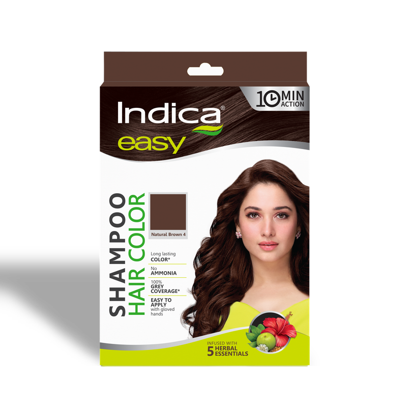 Indica Hair Color Shampoo | Natural Brown | Ammonia Free Indica Hair Color Shampoo | Natural Brown | Ammonia Free