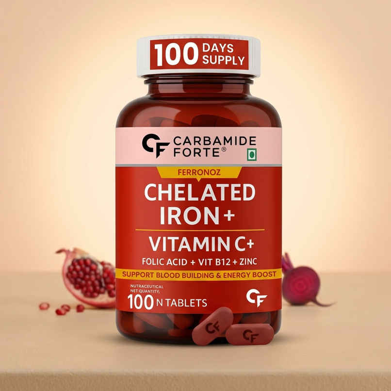 Carbamide Forte Chelated Iron Supplement for Women and Men | Folic Acid Tablets for Pregnancy Carbamide Forte Chelated Iron Supplement for Women and Men | Folic Acid Tablets for Pregnancy