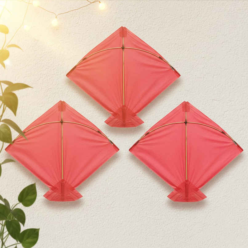 Paper Kite | Red | Pack of 3 | Patang | Samsidhi Paper Kite | Red | Pack of 3 | Patang | Samsidhi