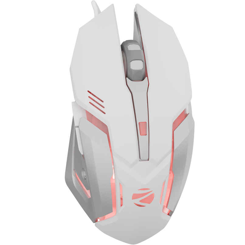 Zebronics Transformer-M Gaming Wired Mouse, 6 Buttons, Multicolor Led Lights,High-Resolution Sensor with max 3600 DPI, and DPI Switch - White Zebronics Transformer-M Gaming Wired Mouse, 6 Buttons, Multicolor Led Lights,High-Resolution Sensor with max 3600 DPI, and DPI Switch - White