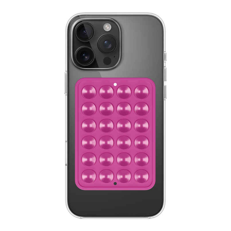 Artistque Silicone Suction Phone Case | Hands-Free Holder | Mirror & Shower | Dark Pink