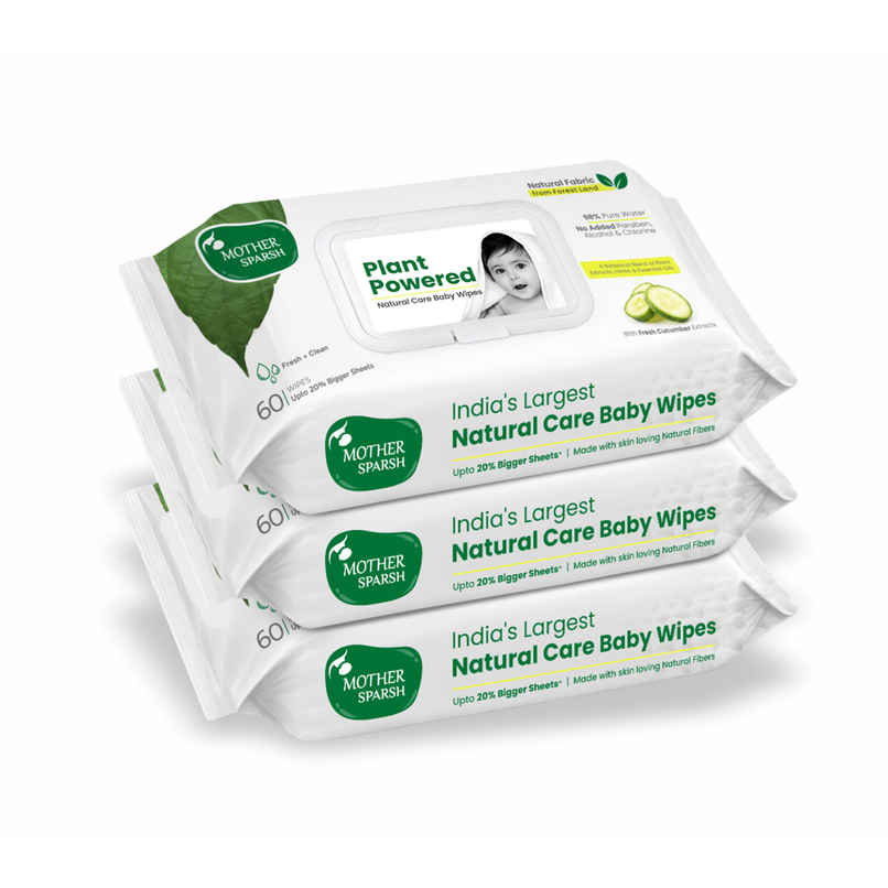 Mother Sparsh Plant Powered Baby Wipes | Cucumber Mother Sparsh Plant Powered Baby Wipes | Cucumber