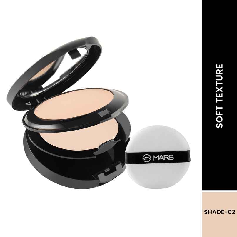 MARS Cosmetics Wonder 2 In 1 Compact With Mirror And Powder Puff | Shade-02 16.0 GRAM