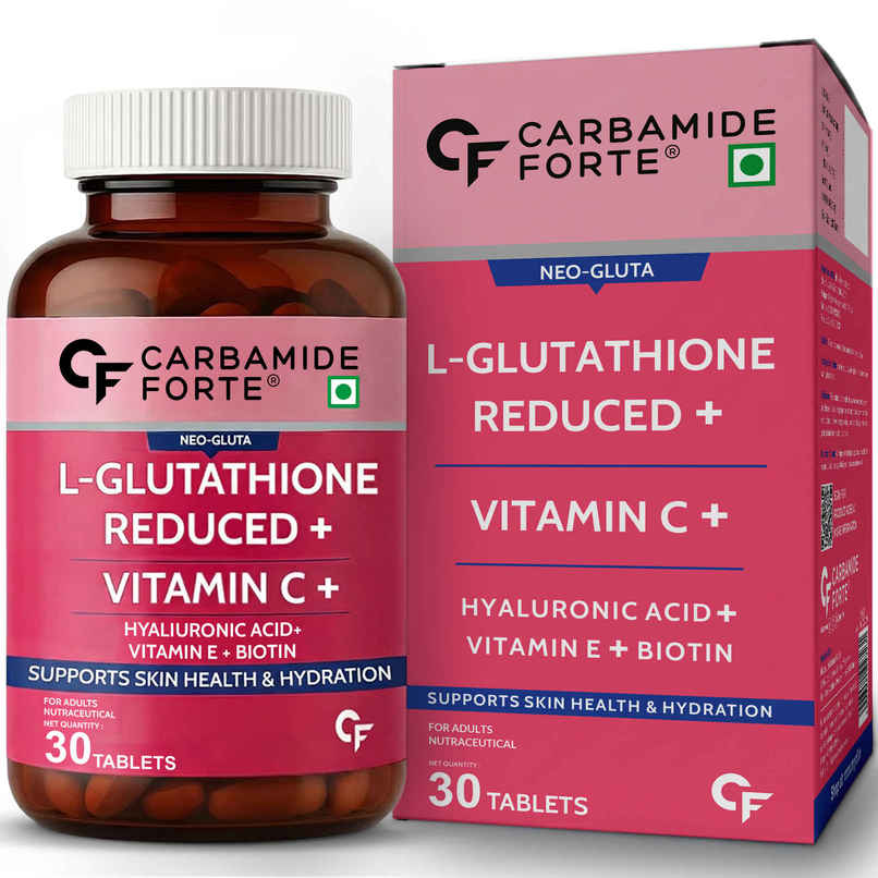 Carbamide Forte Japanese Reduced L Glutathione Tablets 500mg with Vitamin C | Glutathione Supplement