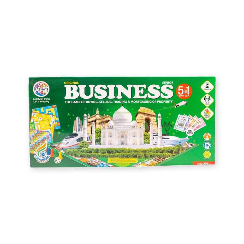 Ratna's Business Sr. Pop | 5 in 1 Game Board | Educational Board Game | 6+ years Ratna's Business Sr. Pop | 5 in 1 Game Board | Educational Board Game | 6+ years