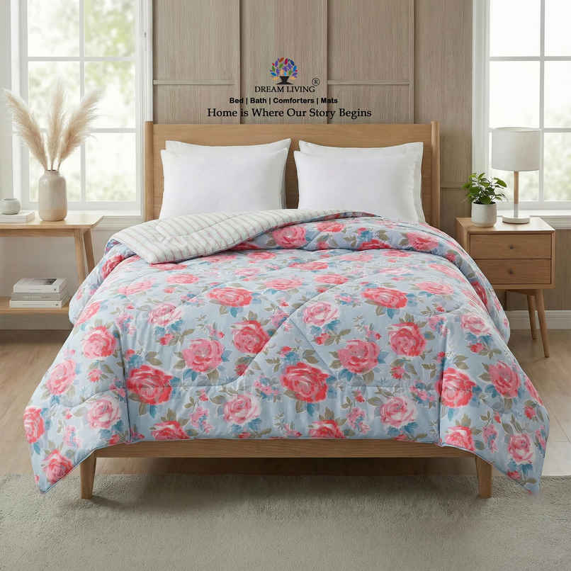 Dream Living Printed Reversible Double Bed AC Comforter 220 x 230 cm