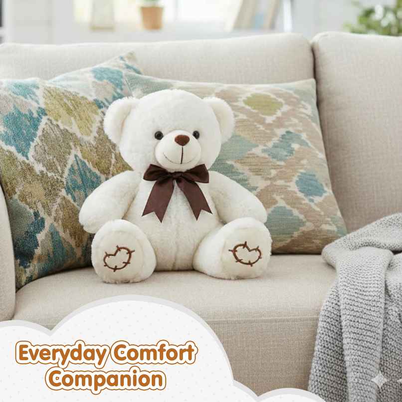 Kidology Cute Teddy Plush Stuffed Toy | White - 20 cm Kidology Cute Teddy Plush Stuffed Toy | White - 20 cm