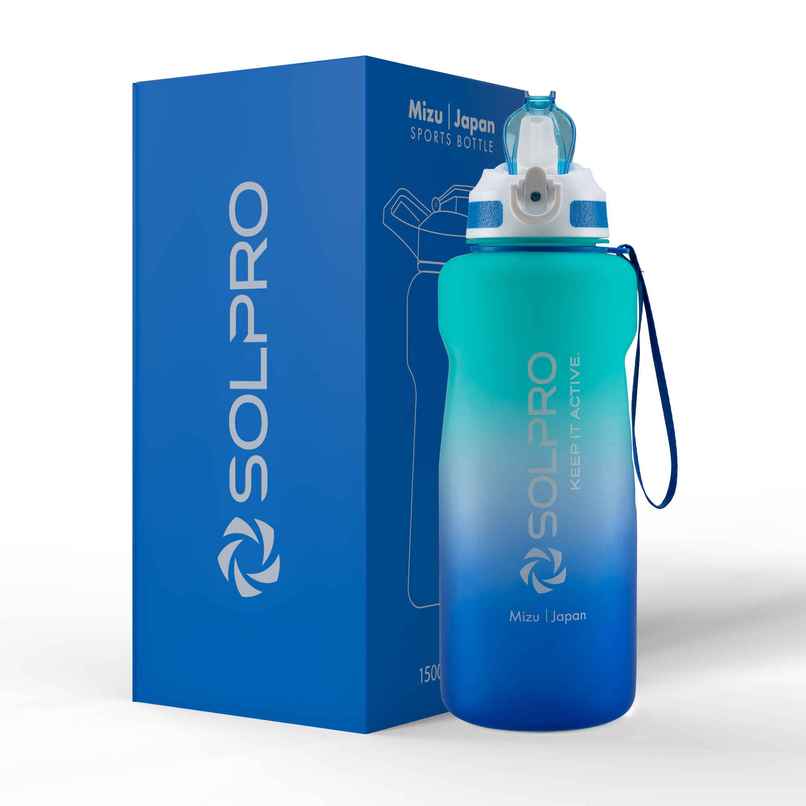 Solpro Mizu Japan Sipper Water Bottle | Leakproof BPA Free for Gym Travel School | 1.5 L Solpro Mizu Japan Sipper Water Bottle | Leakproof BPA Free for Gym Travel School | 1.5 L