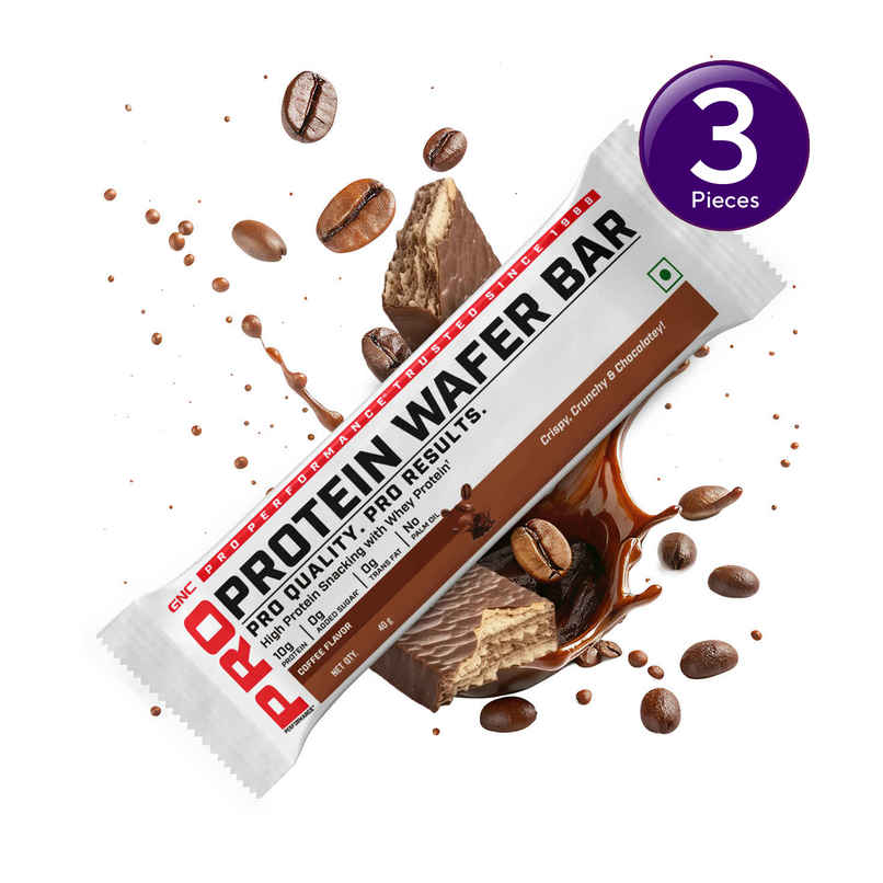 GNC Protein Wafer Bar - Coffee | 10g Whey Protein Combo GNC Protein Wafer Bar - Coffee | 10g Whey Protein Combo