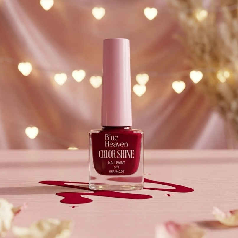 Blue Heaven Color Shine Nail Polish | Glossy Gel Finish | Quick Drying Formula | Shade 425