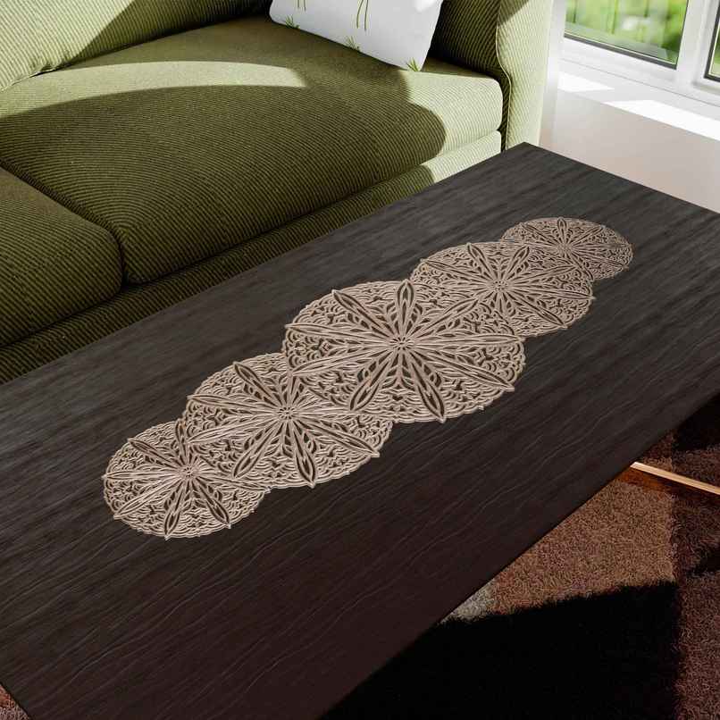 Kuber Industries Table Runner | Dining Table Runner | Gola Table Runner Cloth | Golden