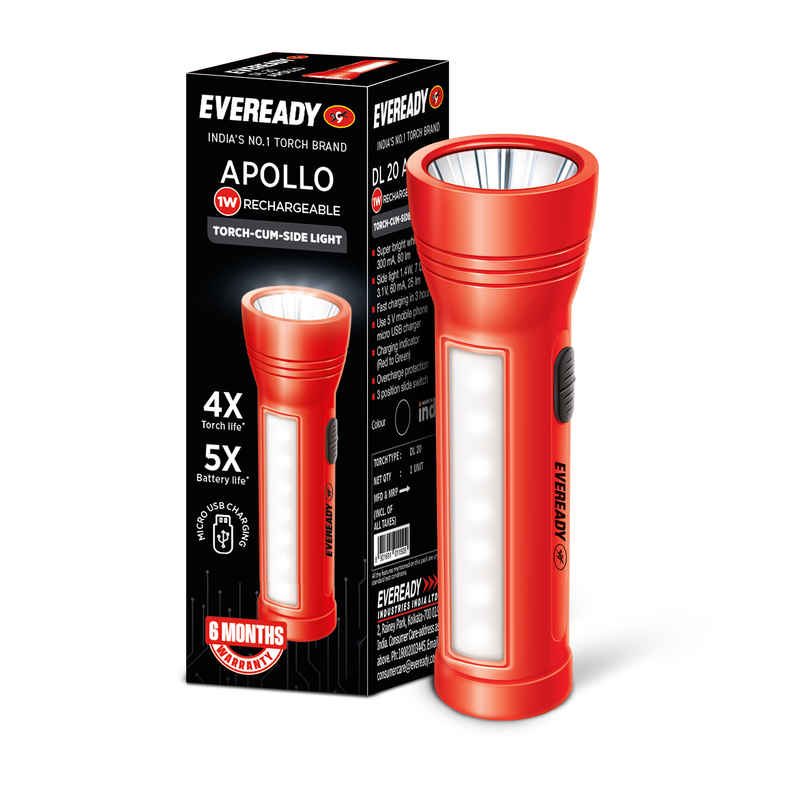 Eveready Digiled Bolt Rechargeable 1 W Torch-1 Unit Eveready Digiled Bolt Rechargeable 1 W Torch-1 Unit