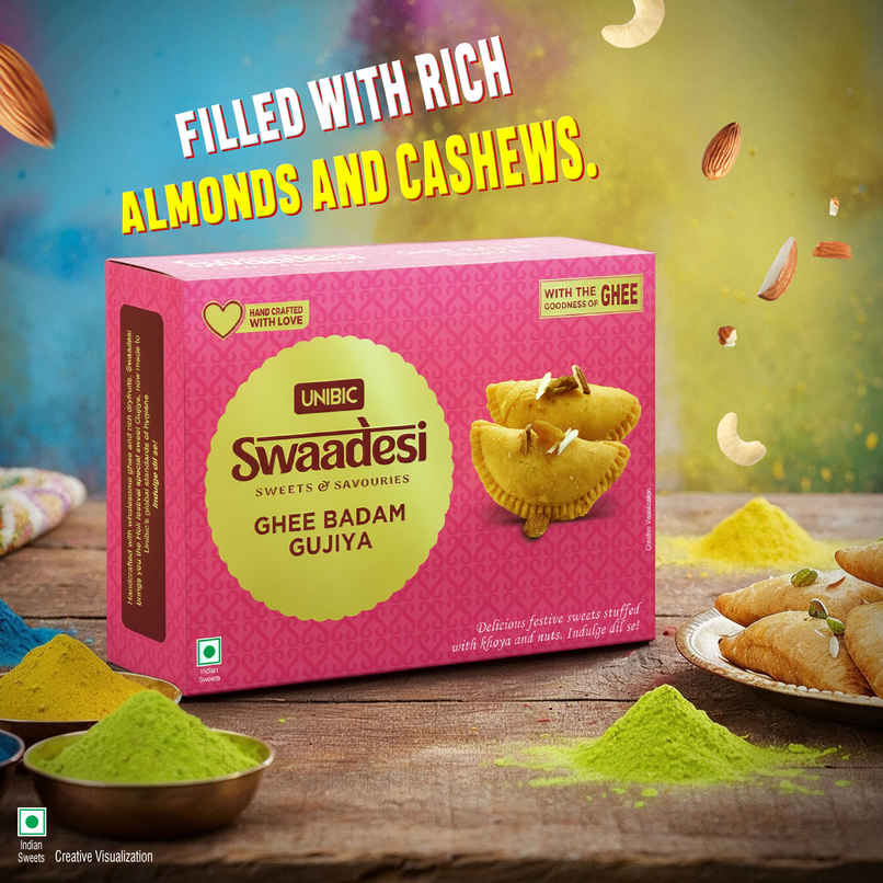 UNIBIC Swaadesi Pure Ghee Badam Gujiya UNIBIC Swaadesi Pure Ghee Badam Gujiya
