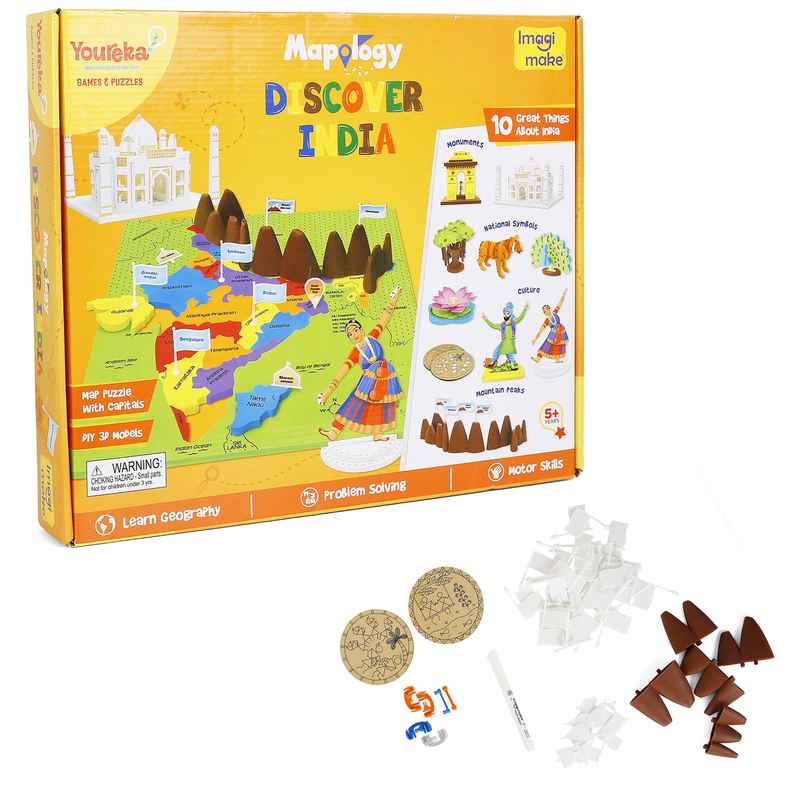 Youreka Mapology World Map and Its Countries | Learning Aid & Educational Toy | 5 Yrs+ | Multicolour