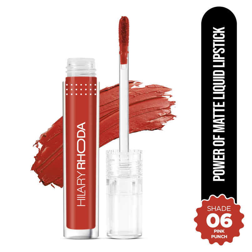 Hilary Rhoda Power Of Matte Liquid Lipstick | Pink Punch | Shade 06 Hilary Rhoda Power Of Matte Liquid Lipstick | Pink Punch | Shade 06