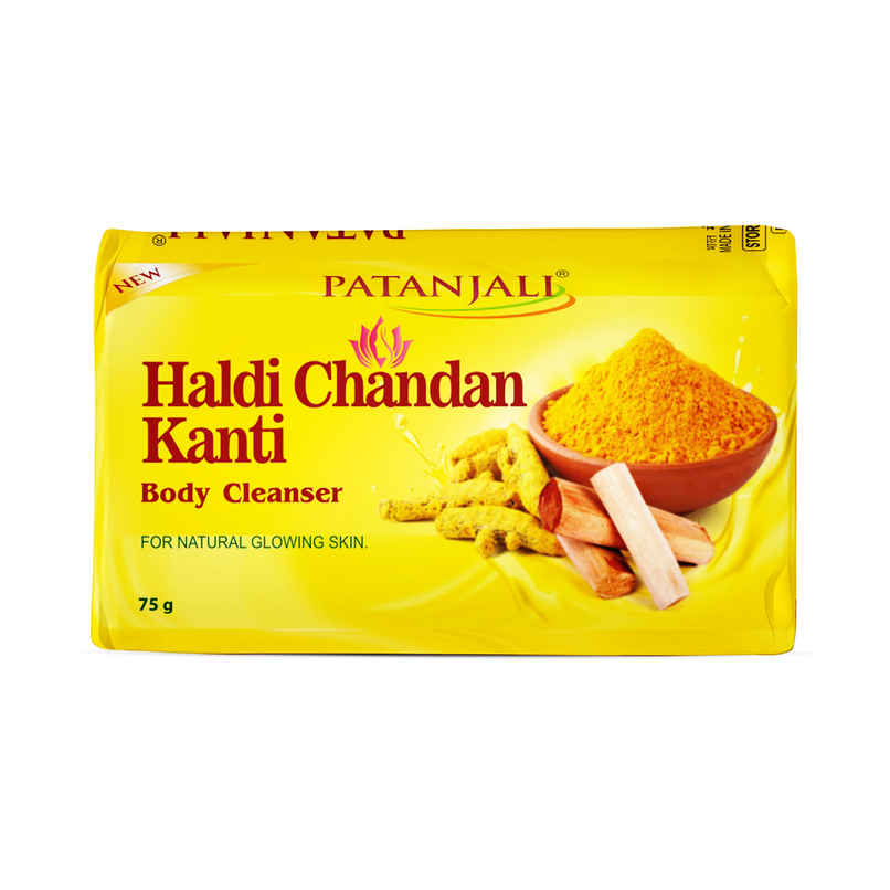 Patanjali Haldi Chandan Kanti Soap - Natural Glow Bathing Bar Patanjali Haldi Chandan Kanti Soap - Natural Glow Bathing Bar