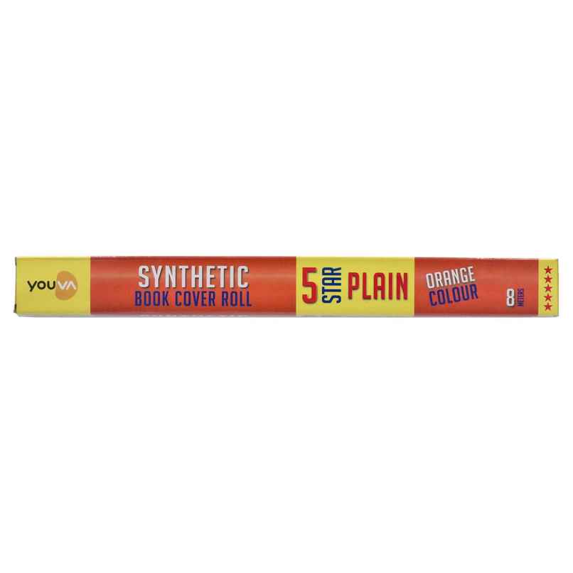 Navneet Youva Synthetic Cover Rolls Plain 5 Star 8 Meters Length X 35.5 Cm Height Orange Navneet Youva Synthetic Cover Rolls Plain 5 Star 8 Meters Length X 35.5 Cm Height Orange