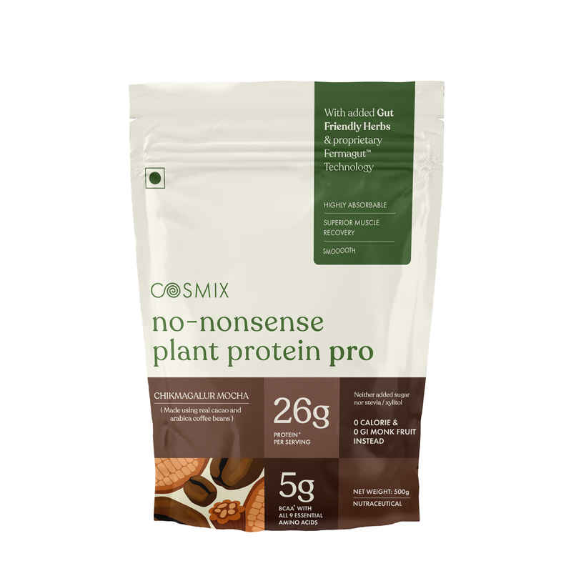 Cosmix No-Nonsense PRO Plant Protein Chikmagalur Mocha, 26g Protein