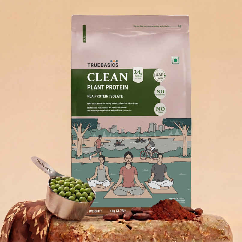 TrueBasics Clean Plant Protein Powder Brown Rice + Pea Protein (Chocolate)