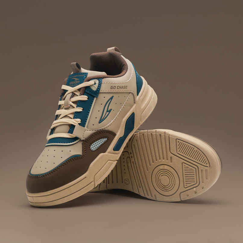 Asian Men's Lace up Sneakers | TANGO-01 | Beige | UK 7 Asian Men's Lace up Sneakers | TANGO-01 | Beige | UK 7