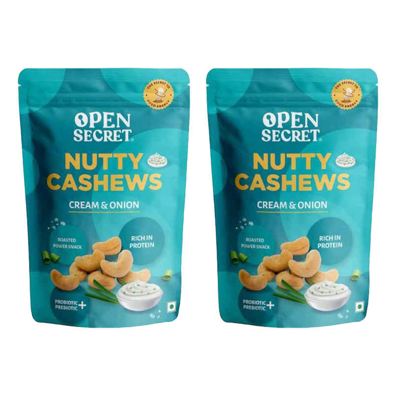 Open Secret Cream & Onion Nutty Cashews (Kaju) Combo Open Secret Cream & Onion Nutty Cashews (Kaju) Combo