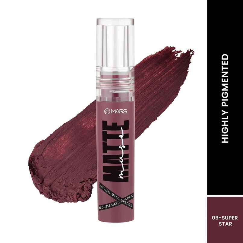 MARS Cosmetics Matte Muse Mousse Lipstick | 3 ml | 09-SUPER STAR with Doe-Foot Applicator