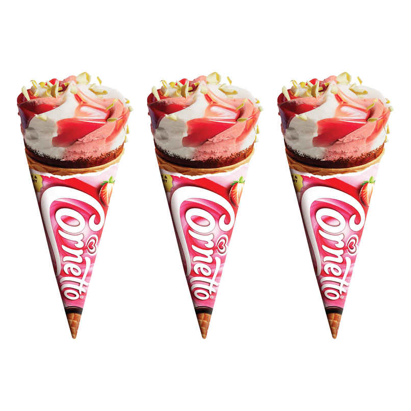 Kwality Wall's Cornetto Strawberry Vanilla Cone Combo